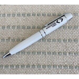 Abu Dhabi Civil Defence Authority Heavy White Metal Pen New ADCDA Arabic Script
